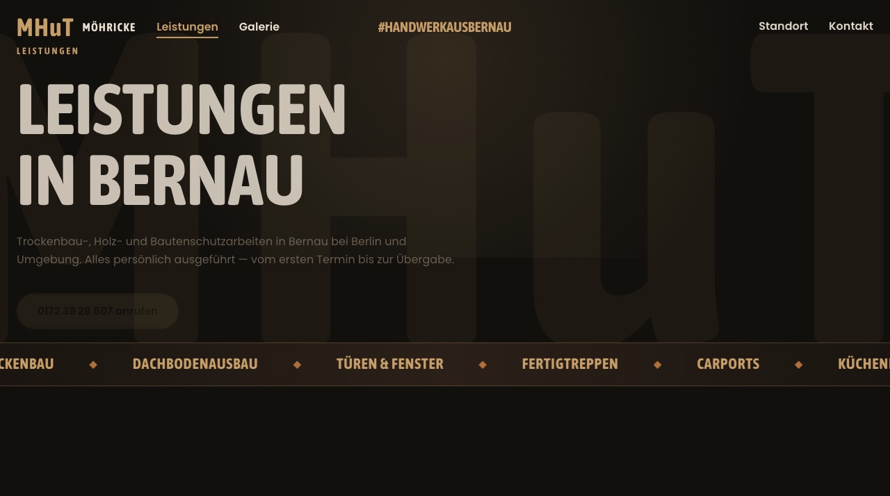 Website von Möhricke Holz- und Bautenschutz
